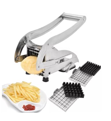 🔪 Cortador de Papas y Verduras de Acero Inoxidable – ¡Corta Fácil, Rápido y Seguro!