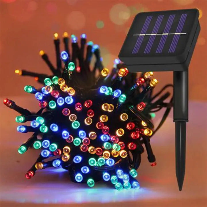 Luces De Navidad Con Panel Solar 100 Led
