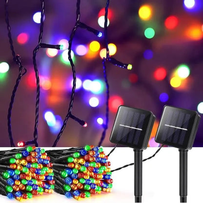 Luces De Navidad Con Panel Solar 100 Led