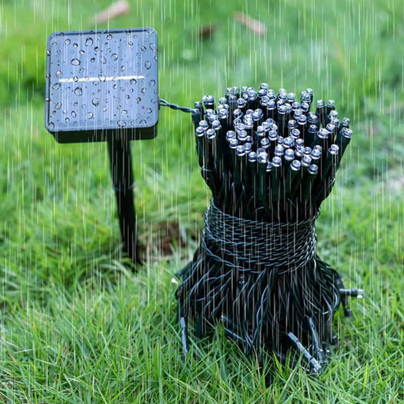 Luces De Navidad Con Panel Solar 100 Led